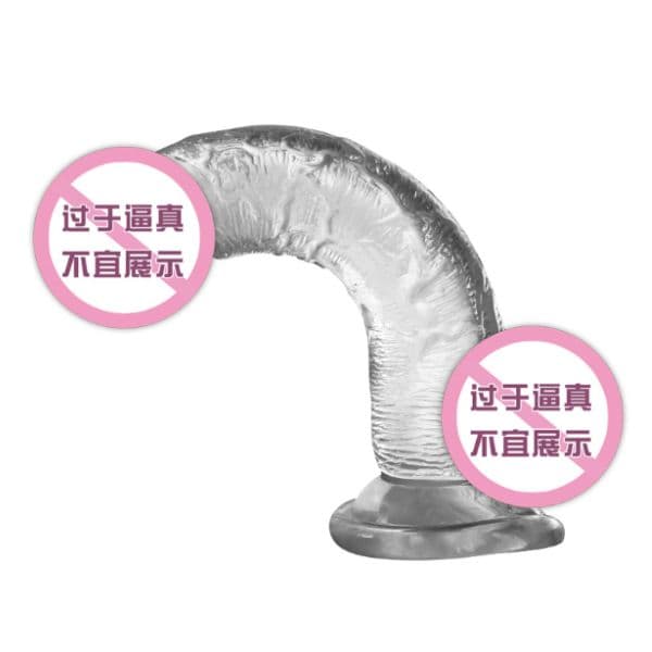 Dương vật giả trong suốt mềm mại mạnh mẽ có cốc hút thủ công cho nữ