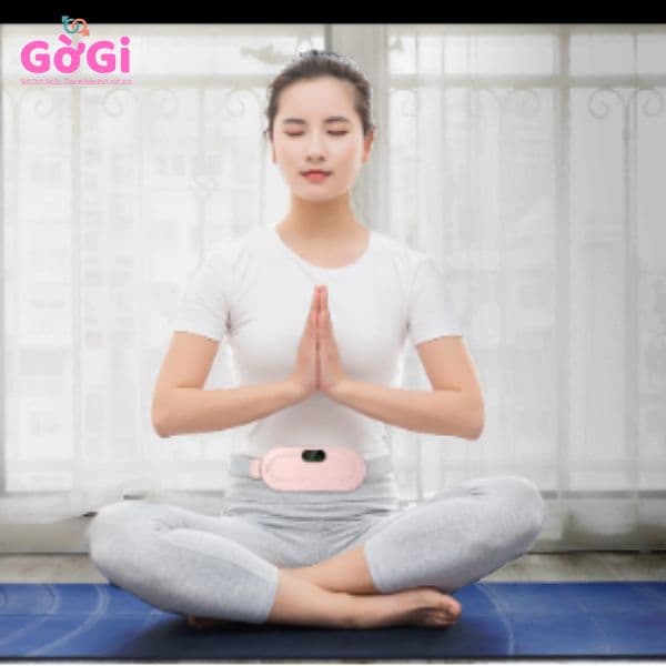 Đai sưởi ấm, đai làm ấm giảm đau bụng kinh màu hồng